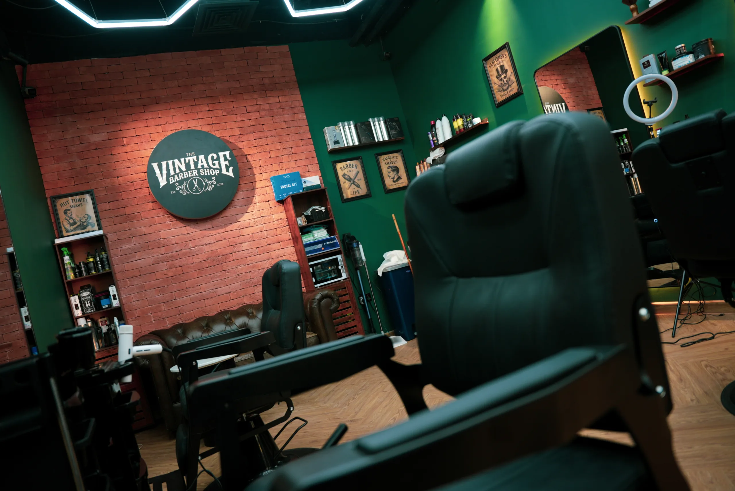Vintage Barbershop chair and interior details